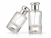 Flacons de parfum en verre transparent de 25 ml, 50 ml, 100 ml avec vaporisateur à pompe argenté, emballage de luxe pour parfum vide