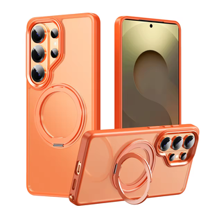 360 °   Anillo Giratorio Magnético para Funda <span class=keywords><strong>de</strong></span> Teléfono <span class=keywords><strong>Samsung</strong></span> S26 Ultra/S26, Soporte Metálico Integrado y Anillo <span class=keywords><strong>de</strong></span> Soporte, Resistente a Impactos - Product Image 1