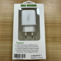 Adaptor Charger Dinding USB Colokan EU 20W Mart Electric PD QC3.0 Kompatibel Output 5V/3A untuk Ponsel