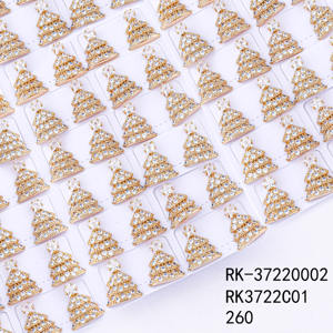 2022 venta al por mayor de moda pequeños pendientes de tuerca de diamantes de circón chapados en oro copo de nieve árbol arco joyería de moda para regalo de mujer - Product Image 5