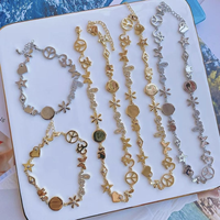 Collier ras du cou en zircon plaqué or 18k pour femmes, breloques minuscules en maille, offre spéciale, 2022