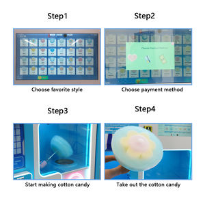 Distributeur automatique de barbe à papa entièrement automatique en vente chaude Machine électrique commerciale intelligente pour barbe à papa - Product Image 6