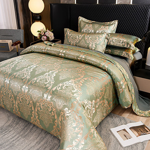 Set <span class=keywords><strong>Copripiumino</strong></span> Jacquard Stile Europeo LILIANNA 4 Pezzi, Biancheria da Letto di Lusso per Hotel con <span class=keywords><strong>Copripiumino</strong></span> con Tasca Profonda - Product Image 5
