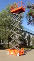 Plateforme élévatrice à ciseaux électrique Jiyanglift GTB-18, 14m/16m, capacité de charge 320-1000kg, pieds pliants en acier