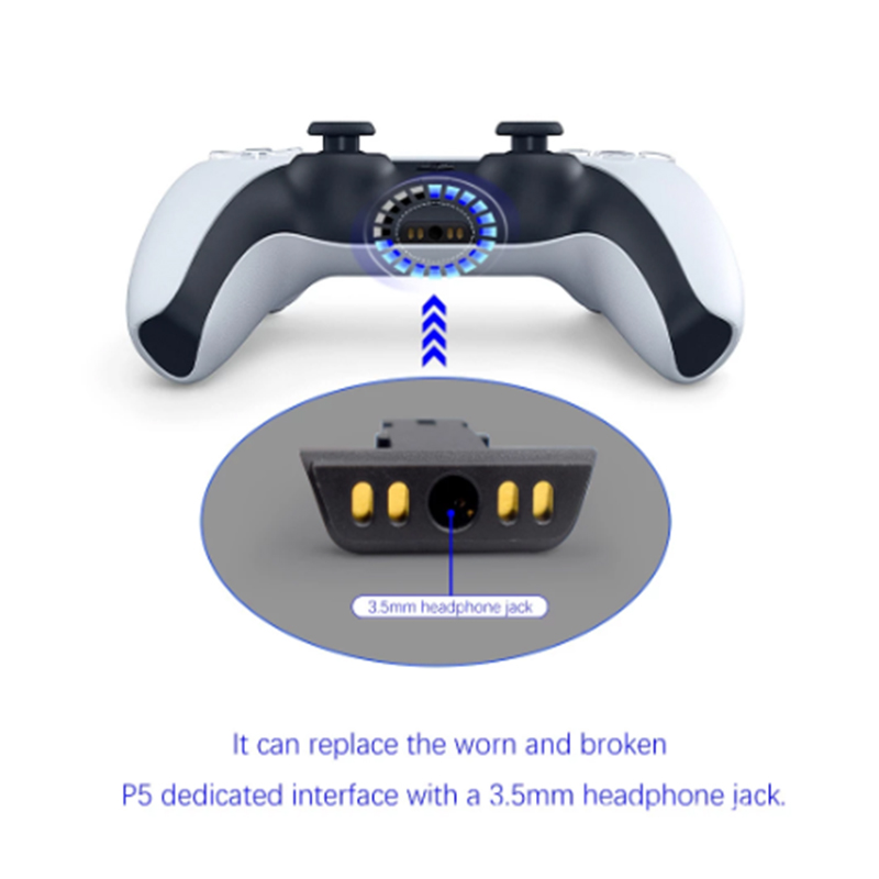 PS5コントローラー用ヘッドフォンジャックポート、PS5ゲームパッド用