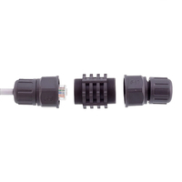 Prise femelle RJ45 étanche IP67 à montage sur panneau pour éclairage LED de plantes, à souder sur circuit imprimé