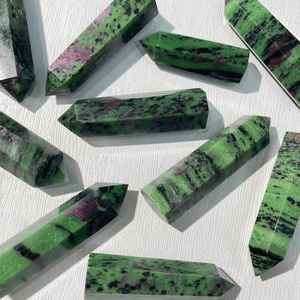 Natural Green Ruby Zoisite Quartz Point Tower Healing Polished Crystal Ruby Zoisite Obelisk Love For Decoration and Gifts - Product Image 6