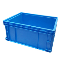 Robuste logistique stockage pile nid roulement bacs fourre-tout en plastique caisse mobile avec couvercle Rectangle solide mur grande boîte