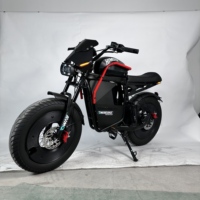 HIMOTO Fatbike Moto Électrique à Suspension Épaisse, Vélo de Commutation Électrique, Vélo Tout-Terrain Hybride Électrique à Moteur Brushless Haute Vitesse