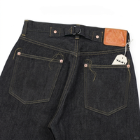 Jean baggy YAXI OEM personnalisé 14-16oz en denim indigo brut lourd, coupe droite et ample pour homme