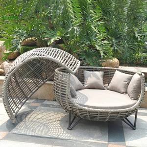 Chaise longue moderne en aluminium pour l'extérieur Chaise longue <span class=keywords><strong>de</strong></span> jardin en rotin et lit <span class=keywords><strong>de</strong></span> jour en osier pour les hôtels et l'extérieur - Product Image 5