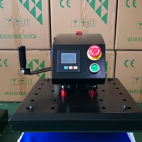 Mesin Press Panas Pneumatik Rotary Langsung dari Pabrik, Desain Swing Away, Kontroler Digital, Printer Flatbed Otomatis untuk Kaos