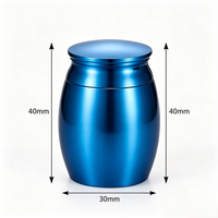 Urne funéraire miniature en acier inoxydable, style européen, écologique, durable, étanche et scellée, pour cendres d'animaux de compagnie - Vente en gros