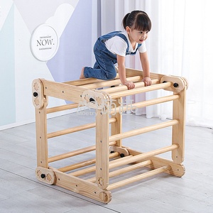 Moetry-Marco de escalada Montessori de madera plegable, escalador triangular Pik ler con rampa, cuidado de la Día, juegos de gimnasio en interiores - Product Image 2