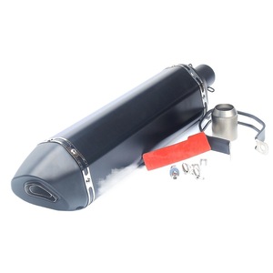 Tubo de escape modificado de 570 mm y 51 mm de diámetro, silenciador trasero universal para motocicleta con accesorios de montaje y adaptador - Product Image 5