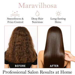 全球头发解决方案印度和非洲头发的巴西角蛋白3合1拉直魔术效果好，烟熏角蛋白少 - Product Image 4