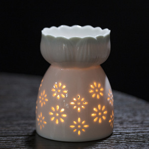 Brûleur à Huile Essentielle en Céramique pour Cire Fondue, <span class=keywords><strong>Diffuseur</strong></span> <span class=keywords><strong>de</strong></span> <span class=keywords><strong>Parfum</strong></span> d'Intérieur, Outils d'Encens et <span class=keywords><strong>de</strong></span> <span class=keywords><strong>Bougie</strong></span>, Four à Huile Essentielle en Céramique - Product Image 6
