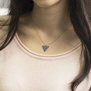 Triangle Turc En Gros La Main 925 Bijoux En Argent Sterling De Mode et Élégant Pendentif - Product Image 3
