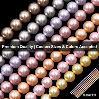 8mm Runde Glasperlen 5A Hochglänzende Imitationsperlen für Schmuckherstellung DIY Armband Halskette Großhandel 100+ Farben