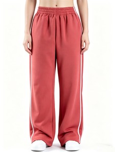 Women's Casual Spring Streetwear Mid Waist Loose Straight Lightweight <b>Elastic</b> Sweatpants - Product Image 4