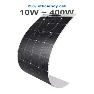 고효율 유연한 태양 전지 패널 100W 120W 200W 300w 단결정 태양 전지 패널 RV 보트와 지붕에 대한 빛 Pv 모듈