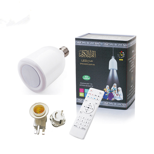 Bulb Lamp Speakers Remote Control LED Night Light Lamp Speaker