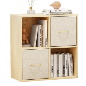 Estantería Plegable Estilo Americano con Ocho Compartimentos, Mueble de Almacenamiento Vertical para Sala de Estar - Product Image 3