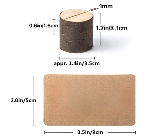 Clip <span class=keywords><strong>per</strong></span> Tronchi d'Albero, Porta-Segnaposto in Legno <span class=keywords><strong>per</strong></span> Matrimoni e Feste, Segnaposto da Tavolo - Product Image 2