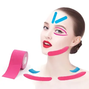 2.5Cmx5M Kinesiology Tape For Face Strips Wrinkles, Kinesiology Silk Face Tape Japan e For Face V Line Neck Eyes Lifting Wrinkle
