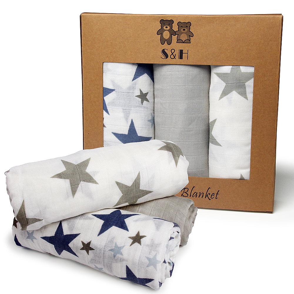 Дышащее супермягкое одеяло из бамбукового муслина с принтом животных