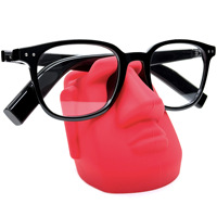 Support de lunettes créatif en forme de tête humaine, motif de dessin animé minimaliste, support de lunettes de bureau, rangement, ornement en silicone
