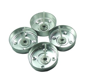 Gobelets à bougies chauffe-plat en aluminium argenté non parfumés, contenants vides pour la fabrication de bougies en moule - Product Image 1