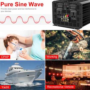 מכירה לוהטת 6000w טהור סינוס גל Dc 48v AC 110v כוח מהפך שמש עם את universial שקע מתאים עבור את וייטנאם Philippin - Product Image 3