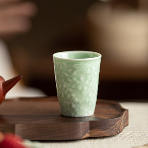 Tasse en céramique avec motif floral, tasse en porcelaine de petite taille pour thé, café, coca, style oriental, design simple - Product Image 5
