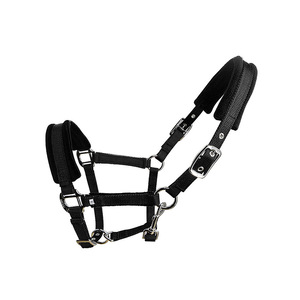 Hermoso sujetador de brida de correa de 20mm de ancho Aleación de zinc niquelado con cojín de esponja LT1006 Estilo Halter de caballo - Product Image 2