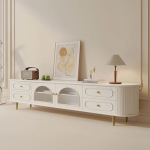 Luxury <b>TV</b> <b>Cabinet</b> Wall Mounted Modern Design for Living Room with <b>Floating</b> <b>TV</b> Stand Portable Wooden Furniture - Product Image 4