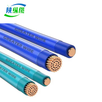 Cable Eléctrico THHN THWN-2 de Cobre Trenzado para Calefacción, 600V, Aislamiento de PVC Azul, Revestimiento de Nailon, Calibre 10, Rollo Negro
