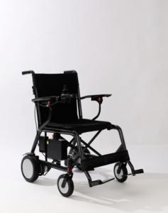 Fauteuil roulant pliable électrique motorisé robuste adapté aux personnes handicapées pour voyager - Product Image 1