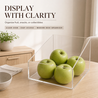Boîte de présentation en acrylique transparente sur mesure pour usine, étui de rangement transparent, organisateur de bureau moderne poli, présentoir personnalisé