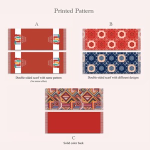 Châle Pashmina Unisexe Personnalisé Imprimé Double Face pour Tenue de Rave, Accessoire Artistique, Écharpe Légère en Cachemire Style Bohème pour Festival - Product Image 2