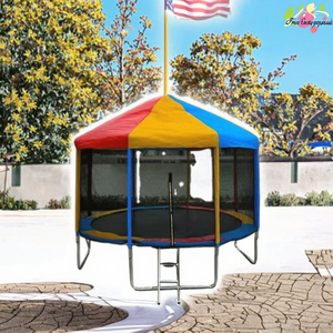 CreaateFun 6 - 14FT Large <strong>Round</strong> <strong>Tent</strong> for Children Adults Colorful Outdoor <strong>Trampoline</strong> Sunshade Jumping <strong>Trampoline</strong> - Product Image 3