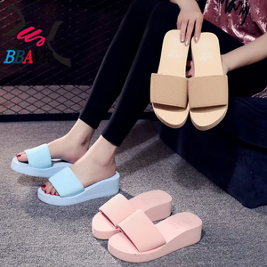 Sandalias de Verano para Mujer, Estilo Coreano, Punta Abierta, Modernas y Cómodas, con Parte Superior de PU, Forro de Tela y Suela de EVA/PVC - Product Image 1