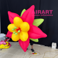 Fleur colorée gonflable personnalisée pour décoration de scène de festival