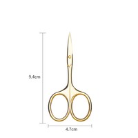 Ciseaux à cuticules de 3.5 pouces de fabricant de fantaisie avec 1 pointe de flèche lame en acier inoxydable incurvée pointe pointue pour outil de beauté d'art d'ongle