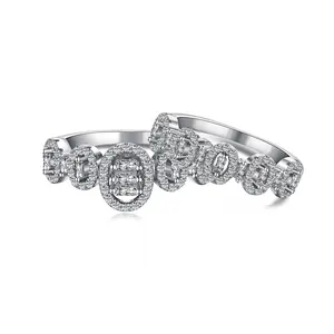 Dylam Customize New Type Trend AAAAA Zirconia Women Jewelry Accessories S925 Silver Baguette Zircon Wedding Rings