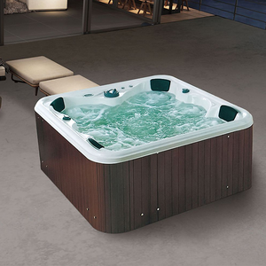 Baignoire en acrylique de style surf, massage, thermostat, <span class=keywords><strong>spa</strong></span> à bulles, grande capacité, pour villa et jardin - Product Image 1
