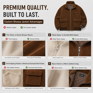 Giacca Trapuntata OEM di Alta Qualità con Logo Personalizzato, Giacca Invernale da Esterno con Ricamo in Sherpa per Uomo, Stile Casual - Product Image 4