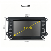 Autoradio Android 7 pouces pour tableau de bord VW, Android Auto sans fil, CarPlay intégré, WiFi, MP3, USB, écran tactile