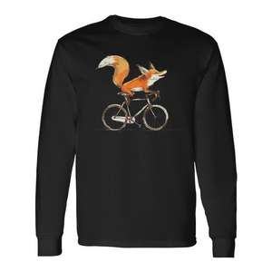<span class=keywords><strong>Camiseta</strong></span> de manga larga <span class=keywords><strong>Fox</strong></span> On <span class=keywords><strong>Bike</strong></span> Cycling con diseño de animales, ropa unisex - Product Image 1