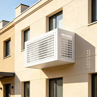 Cache-climatiseur en aluminium perforé et ajouré, résistant à la pluie, protection solaire, pare-vue, pour extérieur résidentiel, durable